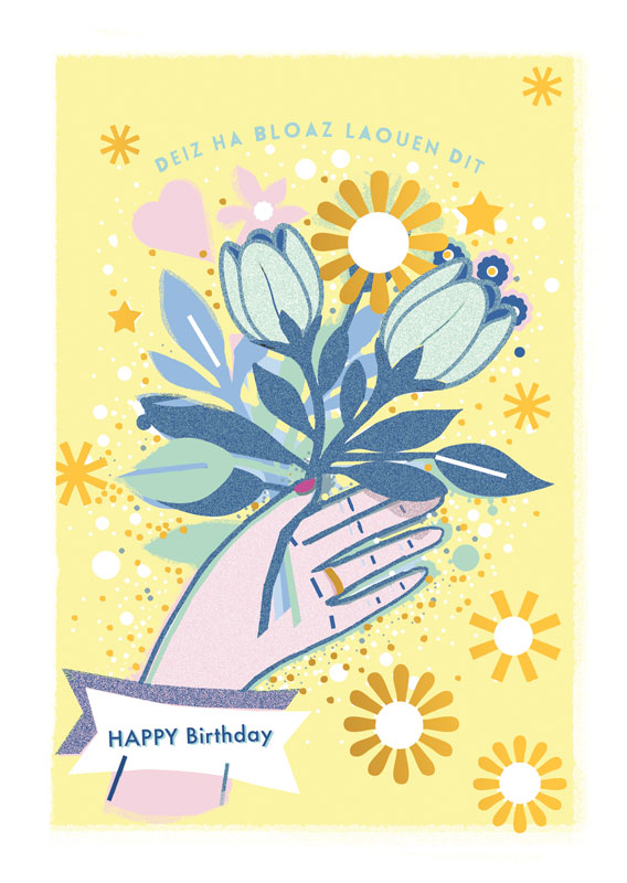 Carte postale Happy Birthday par C'Didou