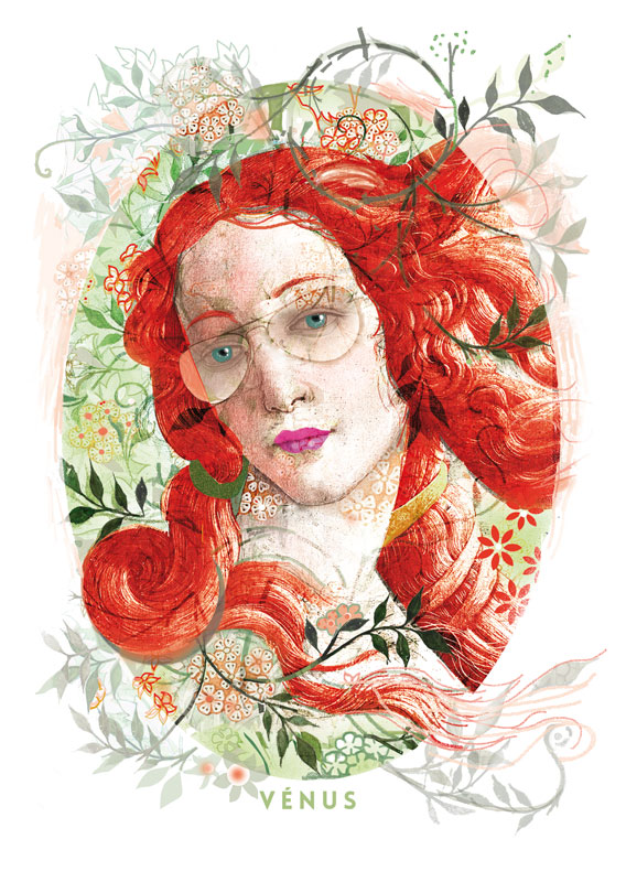 Carte postale Vénus à lunettes par C'Didou