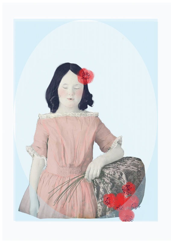 Carte postale Petite Fille par Petite Laïka