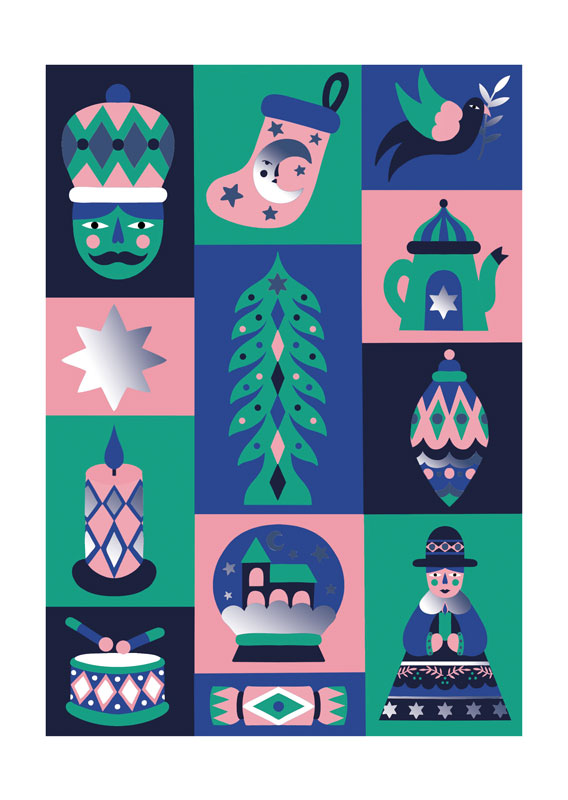 Carte postale Noël par Freya Clarke